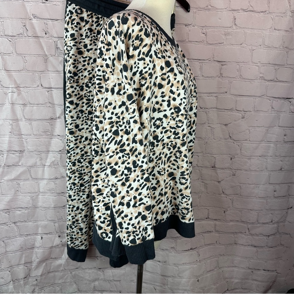 Simply Vera Wang Leopard Print Jogger Pajama Set … - image 2